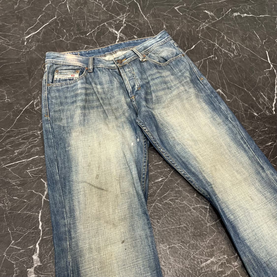 32in 디젤 워시드 부츠컷 와이드 데님 팬츠 상품이미지4