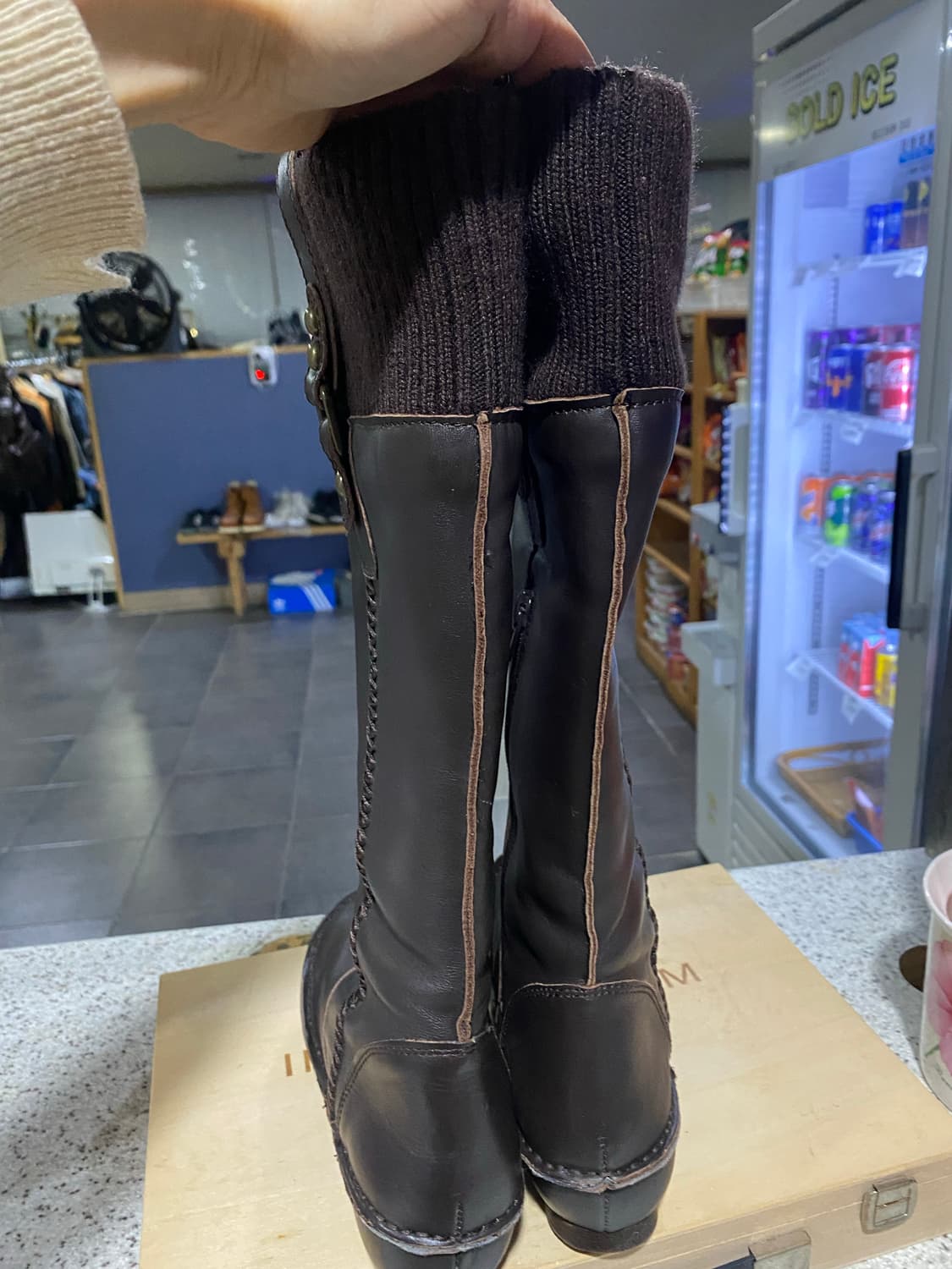 갈색 롱부츠 M 사이즈 상품이미지3