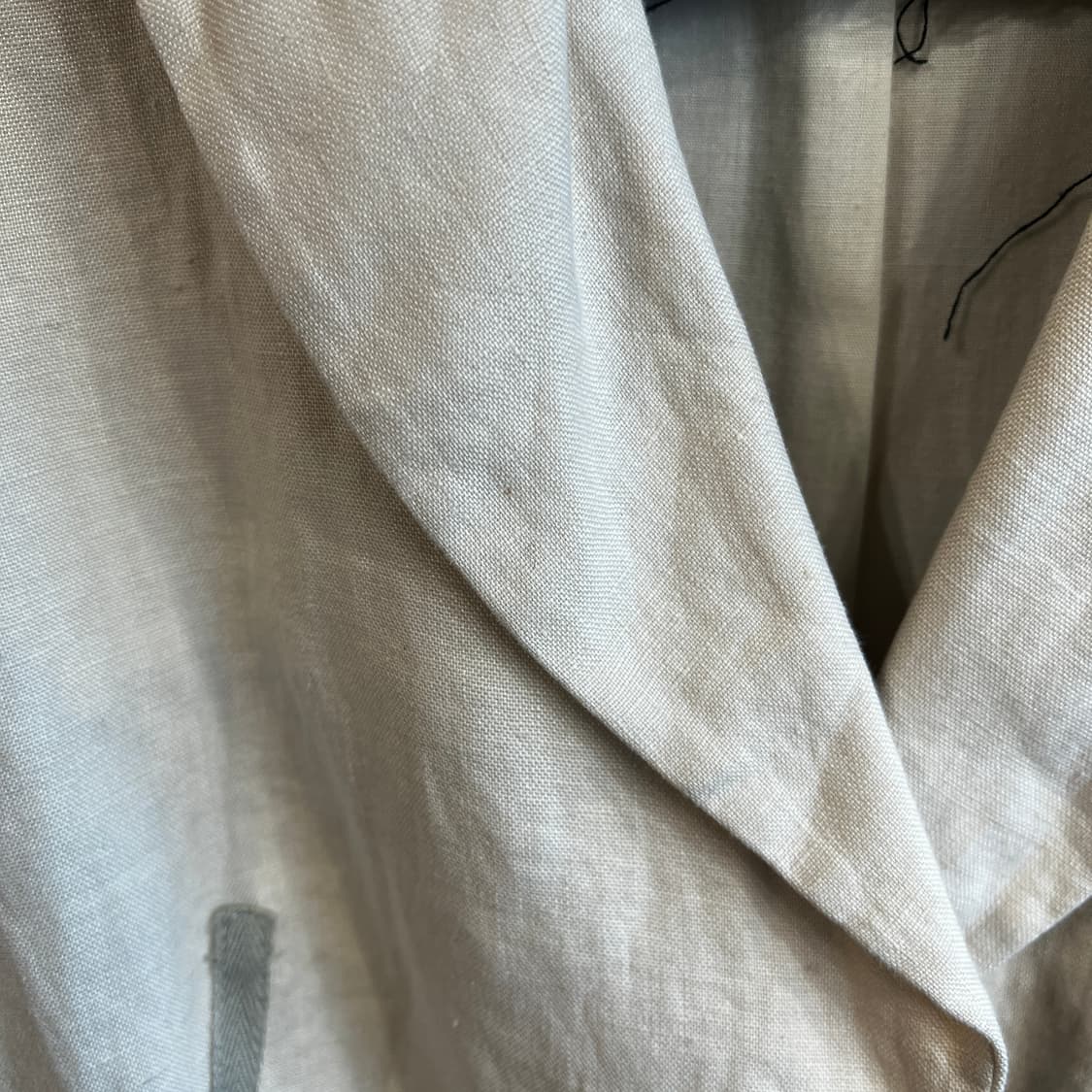 90s 겐조 오리엔탈 버드 자수 린넨 자켓 상품이미지8