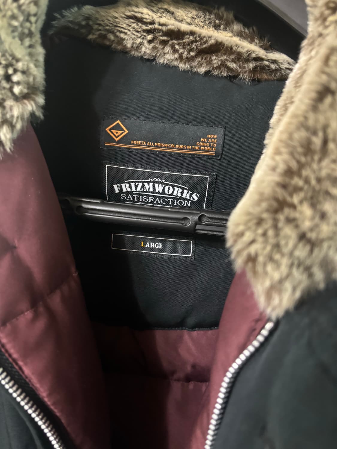 프리즘웍스 / 헤비 프로스트 다운 파카 블랙 / L 상품이미지5