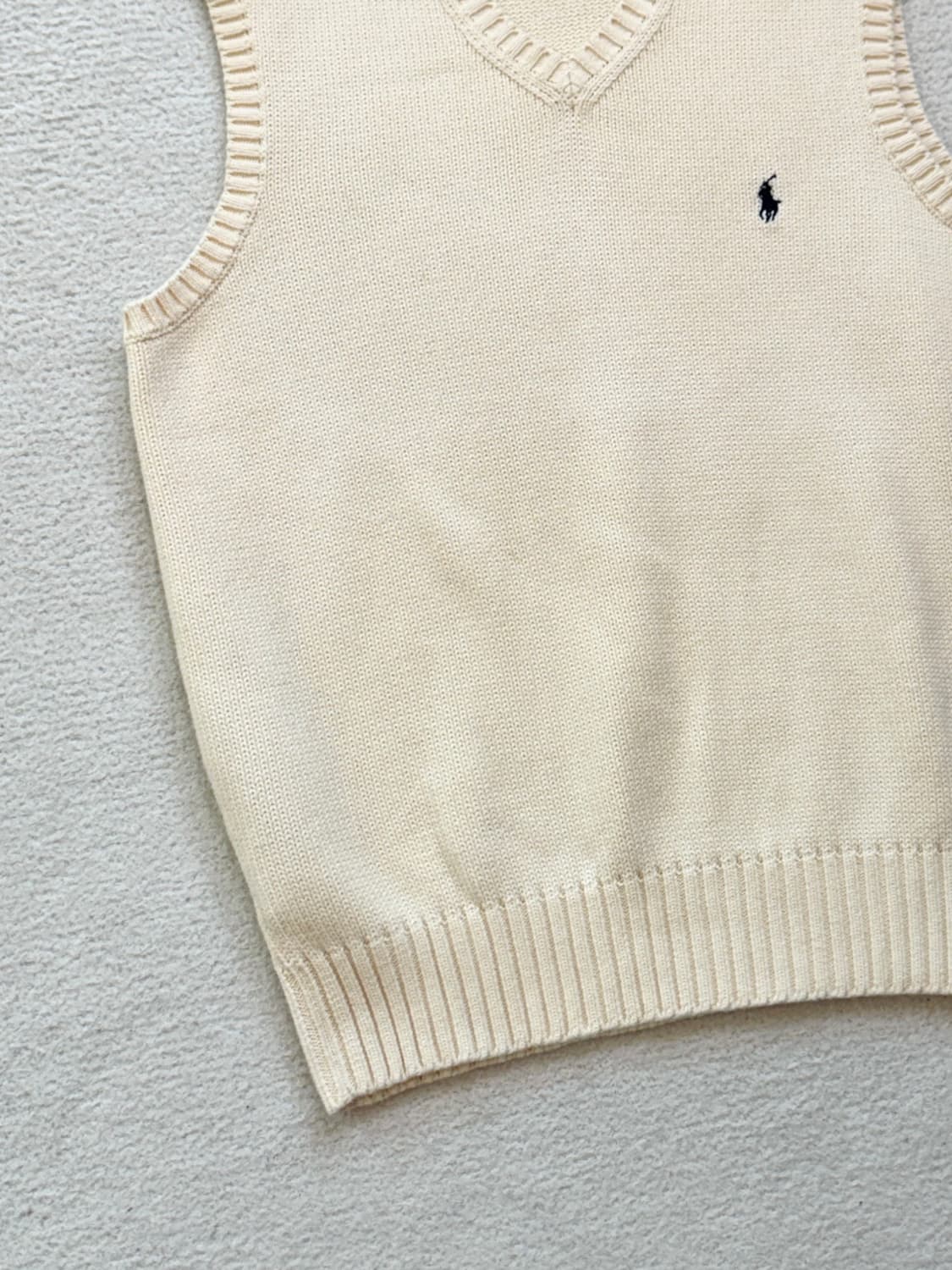 폴로 아이보리 니트 조끼 배스트 상품이미지3