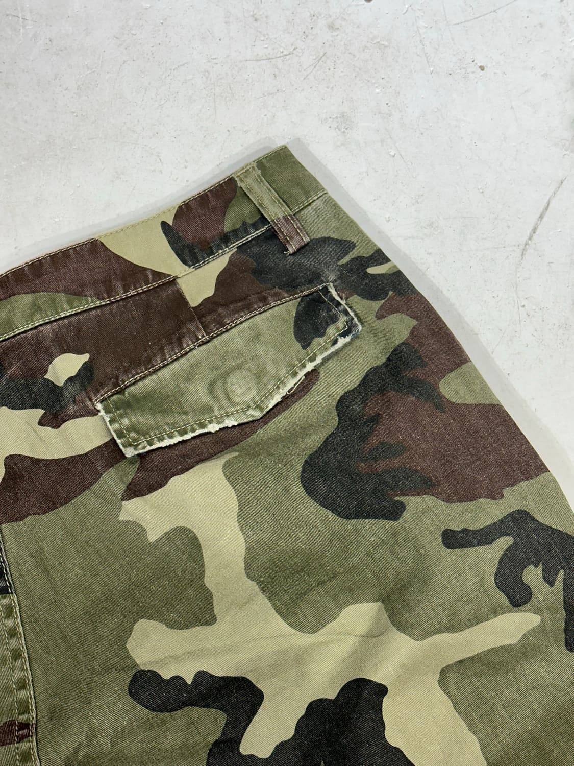 일본 빈티지 Blue Harvest 와이드 밀리터리 카모 더블니 팬츠 상품이미지6