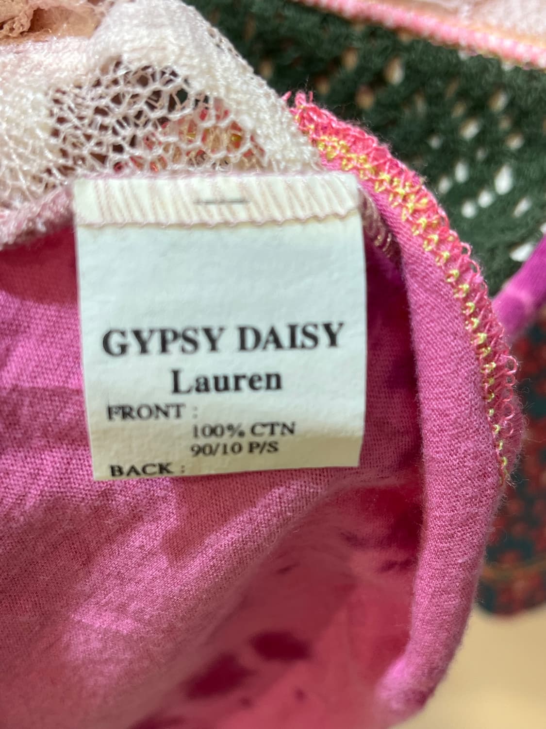 미국 빈티지 레이스 패치워크탑 상품이미지7