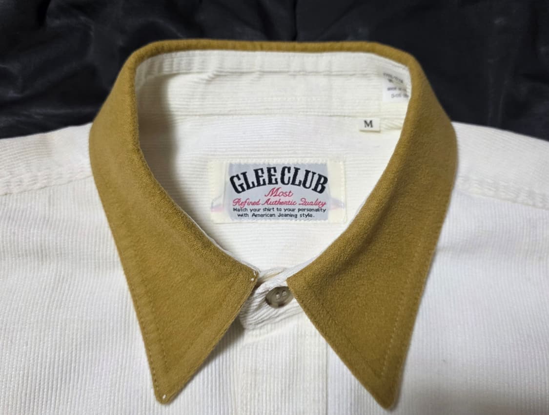 [A급/희귀] GLEE CLUB 코듀로이 x 스웨이드 배색 워크셔츠 상품이미지7