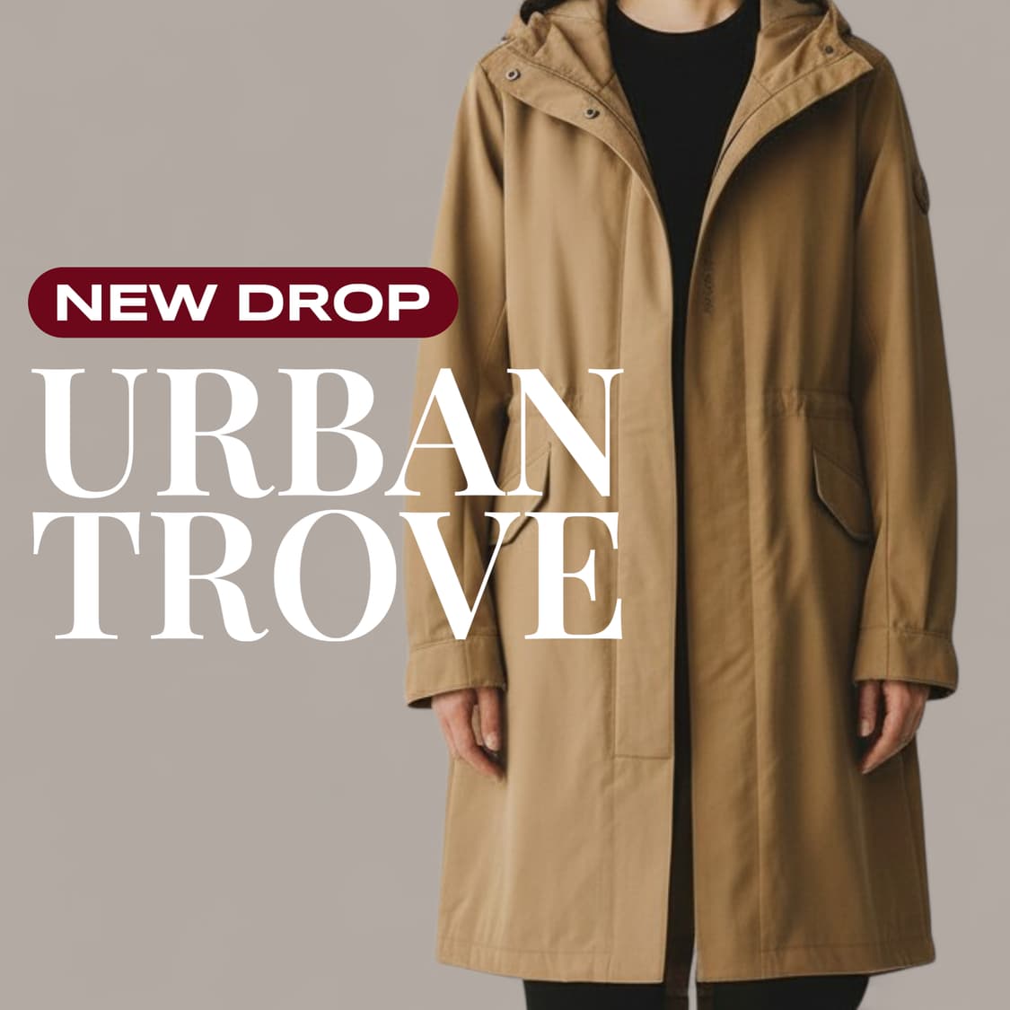 바스키아 3.5레이어 방수 후드 롱코트 90 상품이미지1