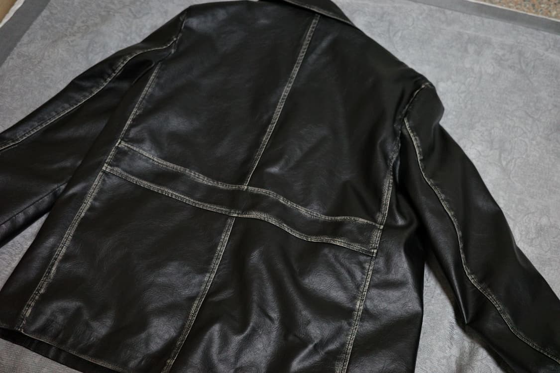 자라 빈티지 페이크 레더 블레이저 M(새제품) 상품이미지5