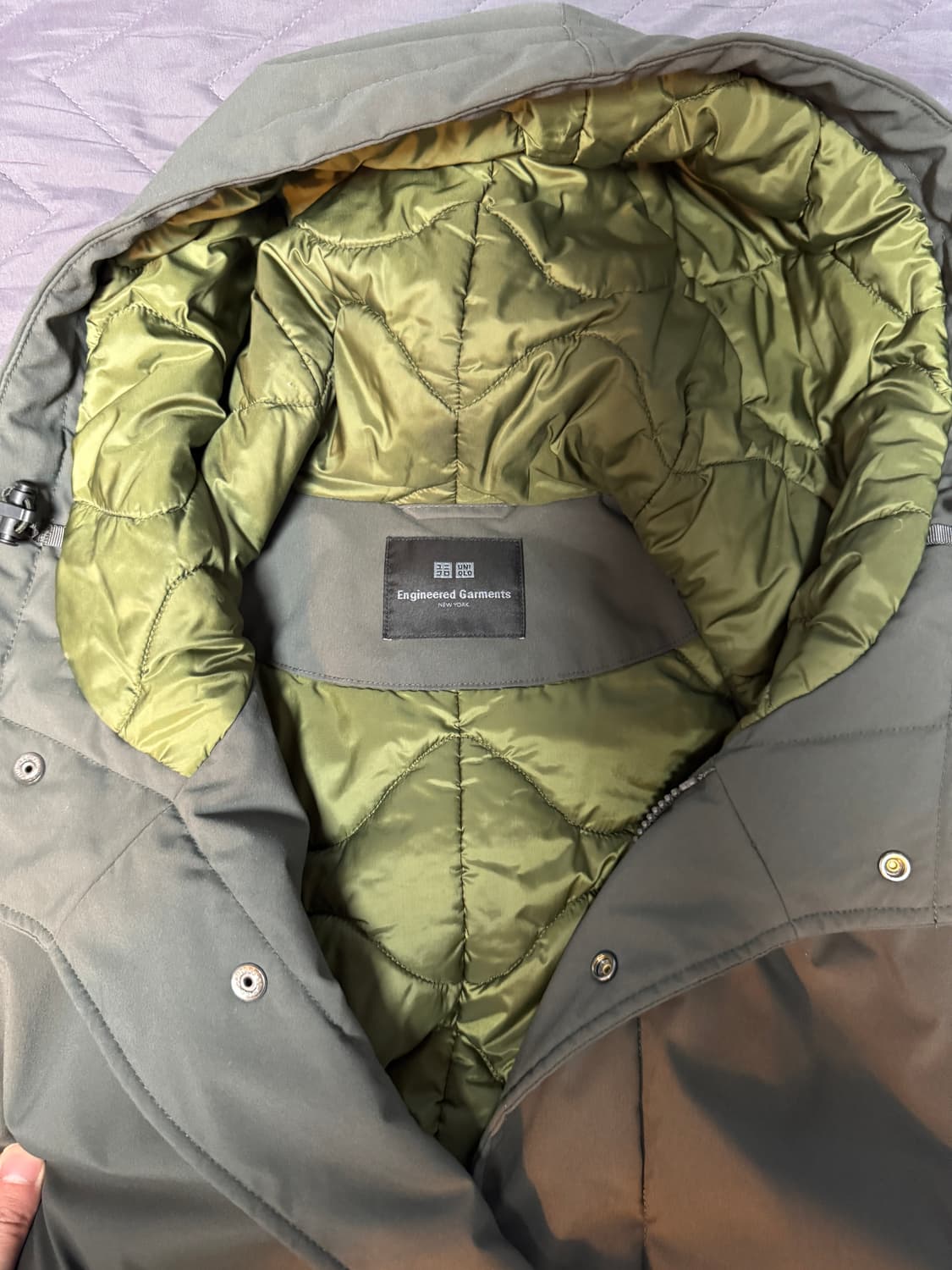 유니클로X엔지니어드가먼츠 후드코트 (카키 XL) 상품이미지4