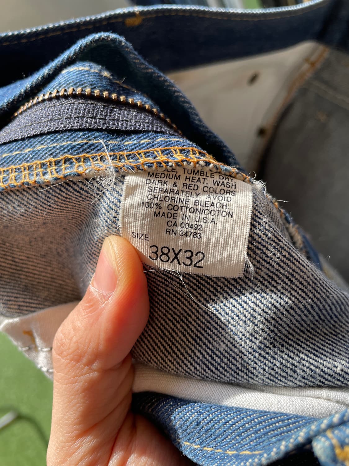 [38x32] 90s USA Lee 리 라이더스 진청 데님 팬츠  상품이미지4