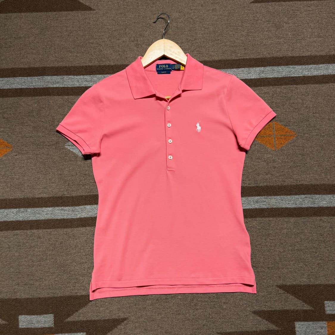 폴로랄프로렌 여성 슬림 피케 반팔 s 상품이미지1