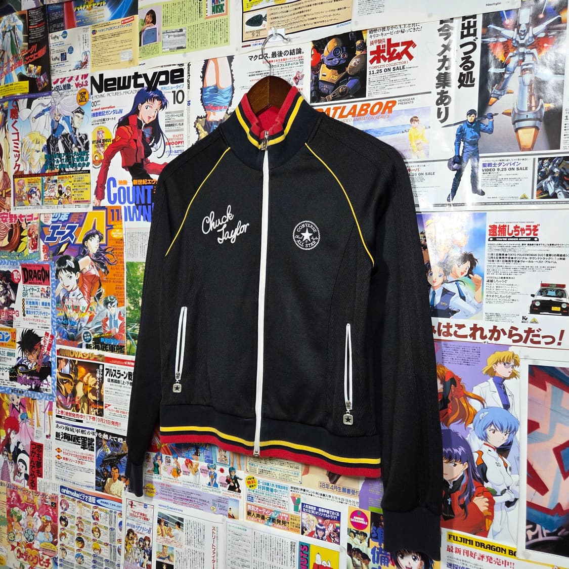 컨버스 블랙 레드 투라인 걸스 져지 상품이미지2