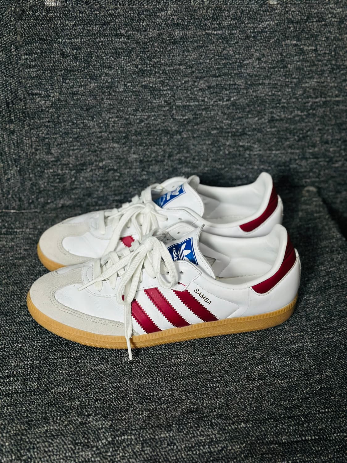 아디다스 삼바 OG 흰/버건디 270 상품이미지1