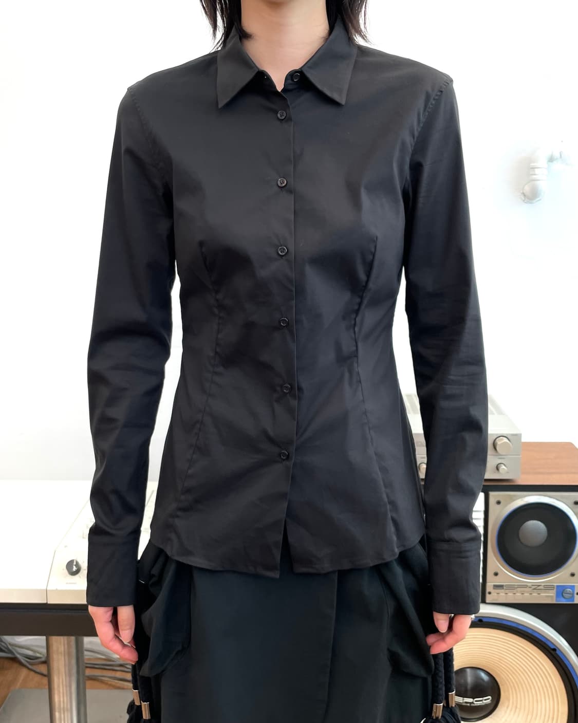 [36] 질샌더 블랙 셔츠 상품이미지3