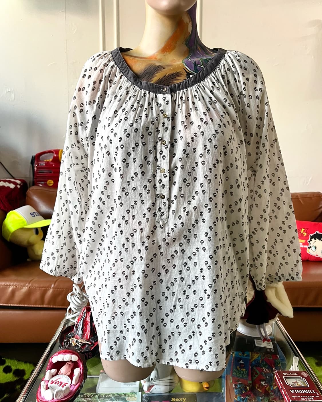 MAISON SCOTCH Skull Pattern Blouse Shirt 상품이미지2