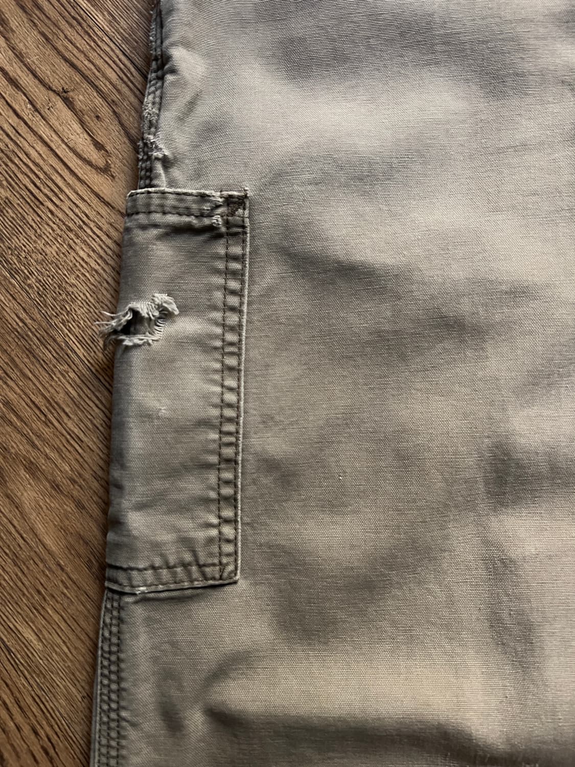 [36]칼하트 USA 빈티지 데미지드 라이트브라운 싱글니 카펜터 워크팬츠 상품이미지4