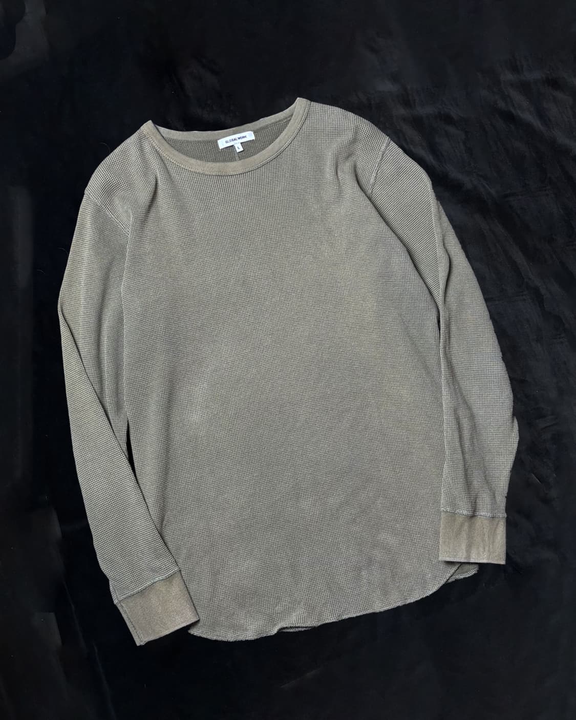 일본빈티지 글로벌워크 와플 롱슬리브 상품이미지1