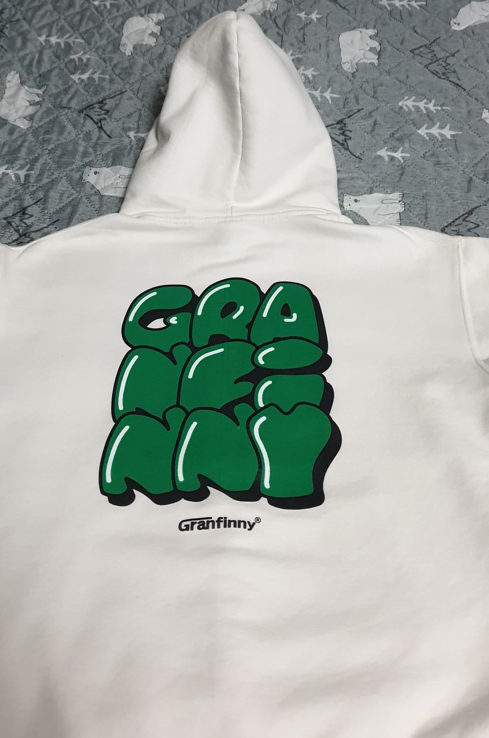 그랜피니 스퀘어 크루넥 기모 후드티 (M) 상품이미지2