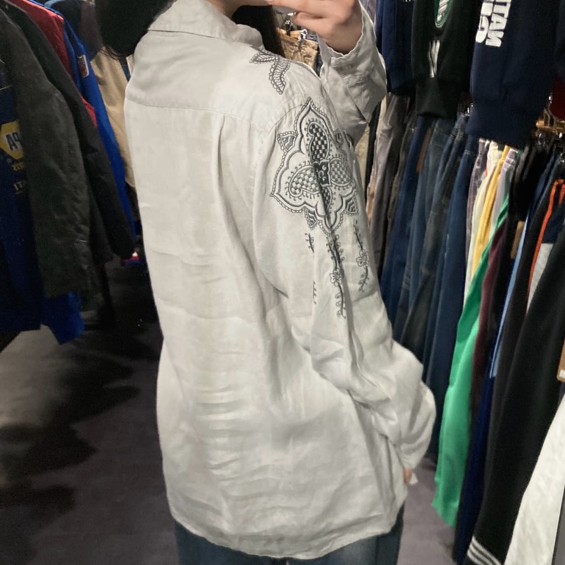 [IM] vtg 그레이 패턴 셔츠 상품이미지6