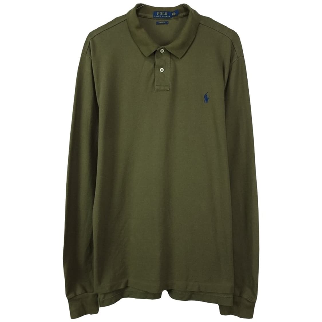 [폴로 랄프로렌] 포니 로고 자수 긴팔 카라티 카키 M19532 상품이미지2