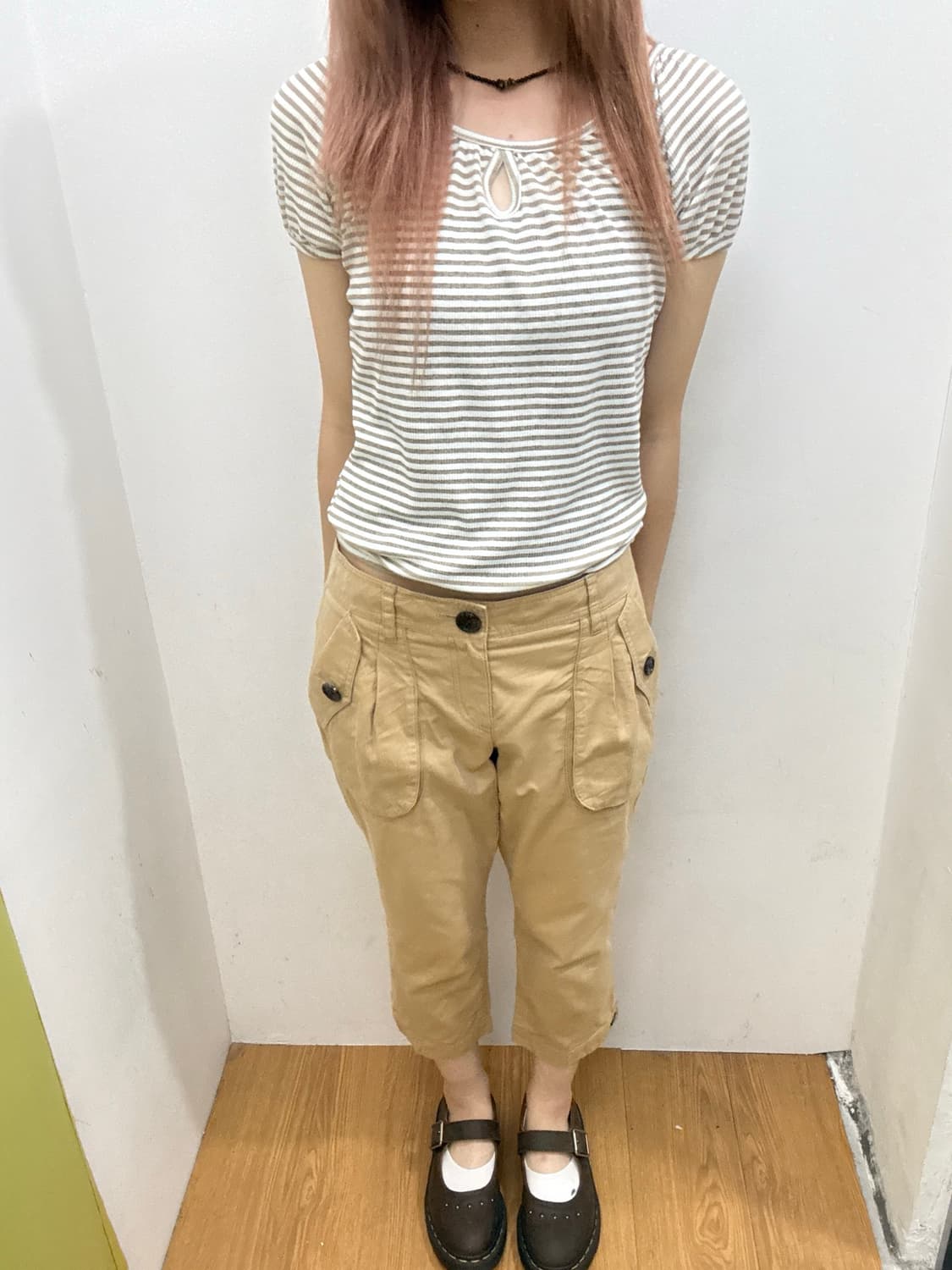 버버리 포켓디테일 코튼 카프리팬츠 베이지 상품이미지3