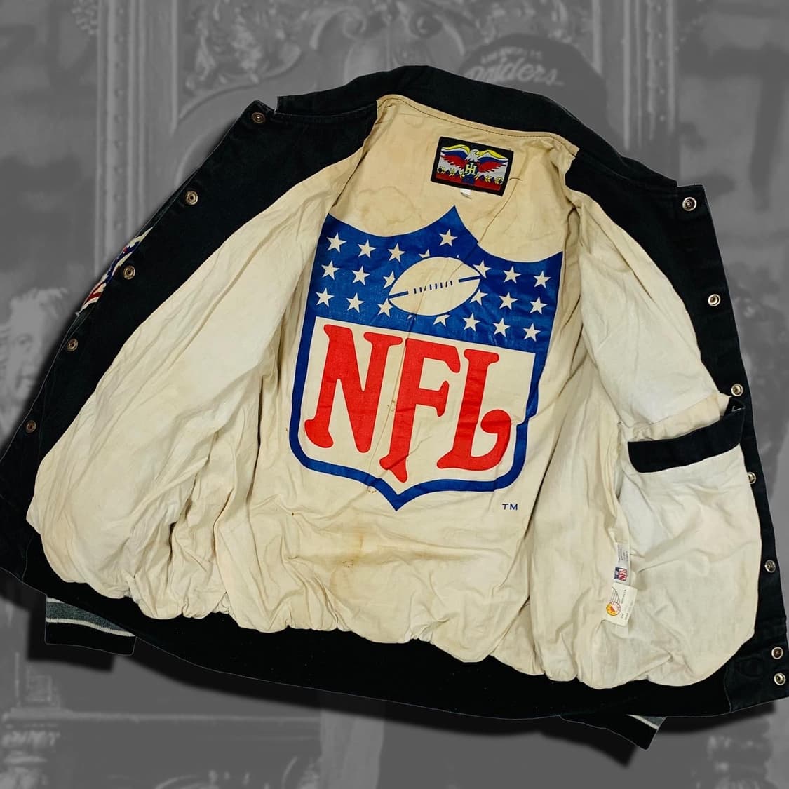 90s jeff hamilton nfl 레이더스 바시티 상품이미지3