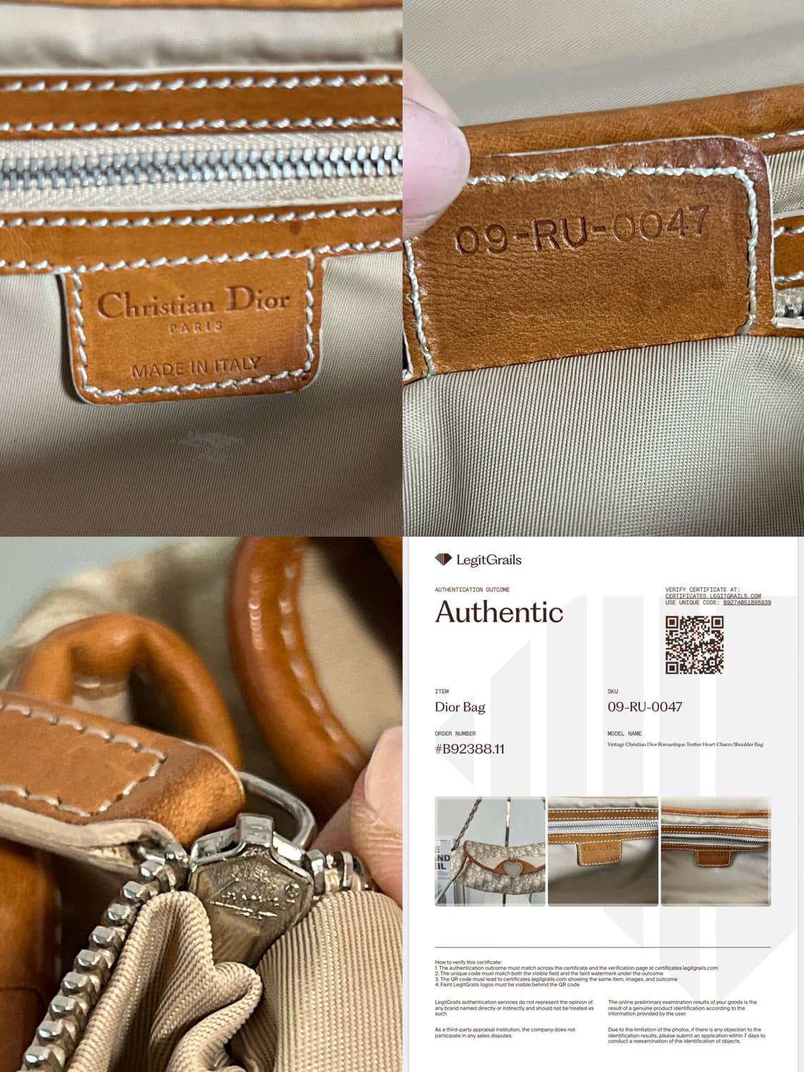 디올 로맨티크 트로터 하트 참 숄더백 상품이미지10