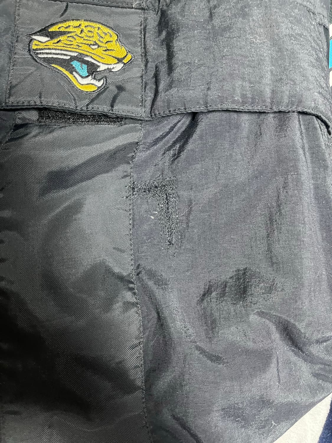 90s Starter x NFL 캐롤라이나팬서스 패딩 하프 후드 집업 상품이미지7