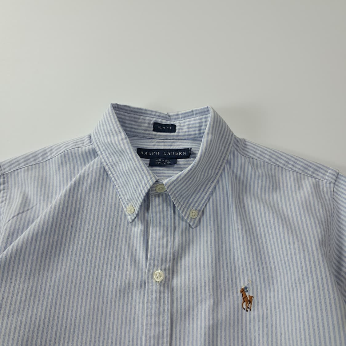 CK272 XL 폴로 슬림핏 클래식블루 스트라이프 셔츠 남방 상품이미지2