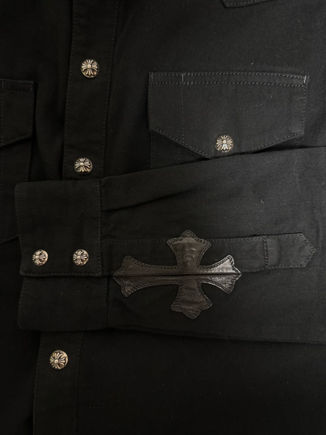 크롬하츠 블랙 워크독 셔츠 자켓 상품이미지1