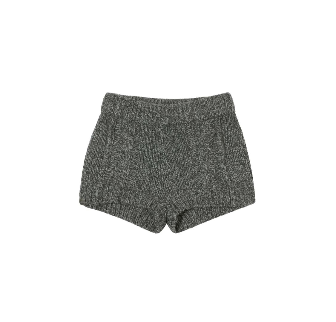 보헤미안서울 보헴서 케이블 니트 쇼츠 멜란지그레이 상품이미지1