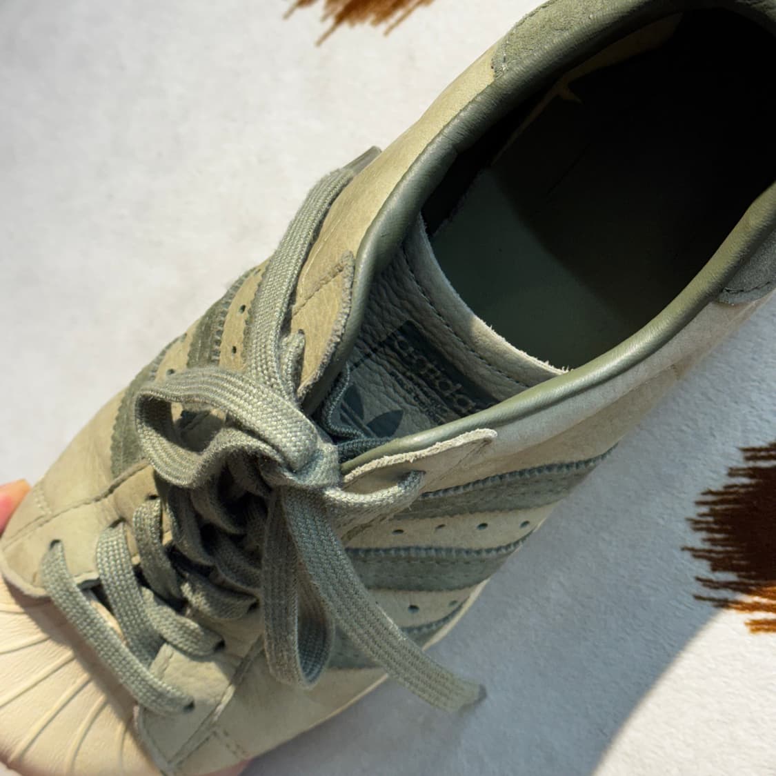 아디다스 슈퍼스타 80s 카키 (260) 레어 상품이미지5