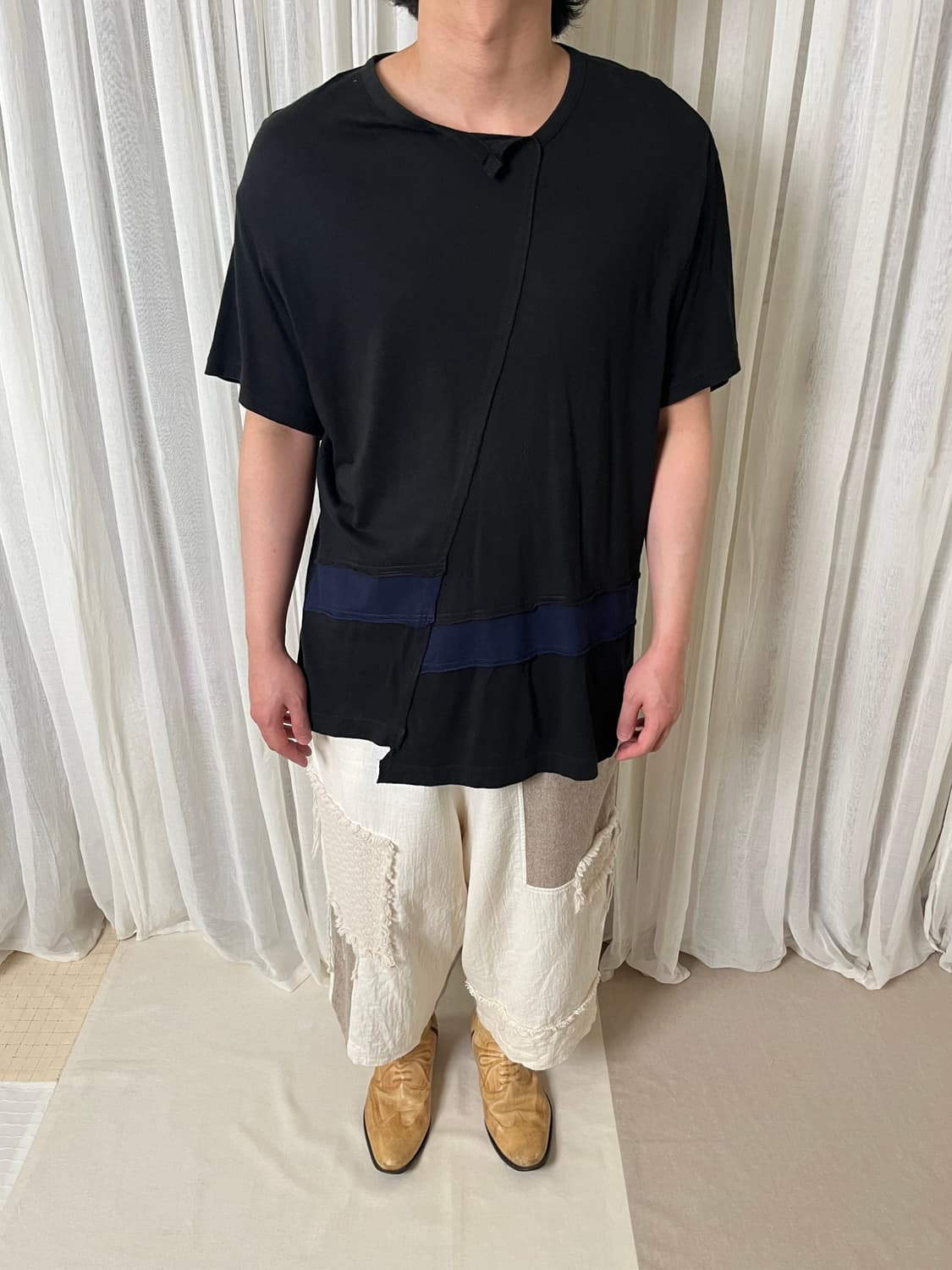 요지야마모토 ground y 비대칭 절개 티셔츠 yohji  상품이미지6