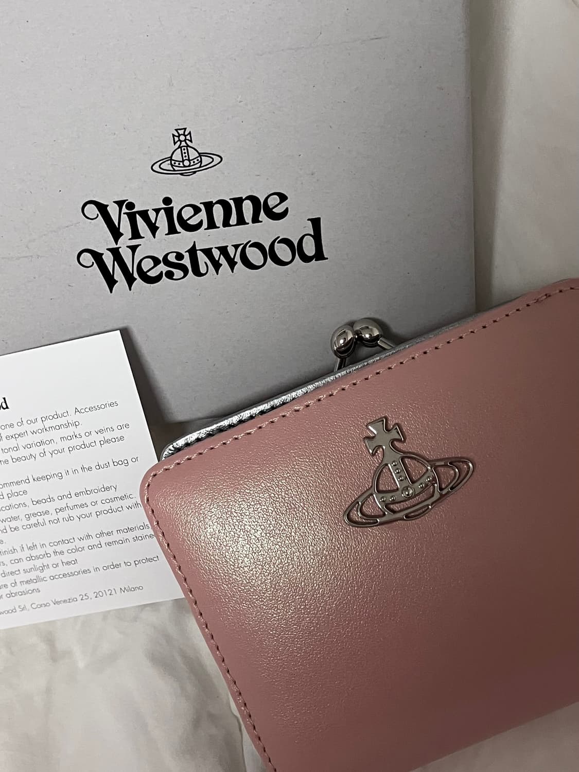 비비안웨스트우드 반지갑 펄 핑크 새상품 상품이미지6