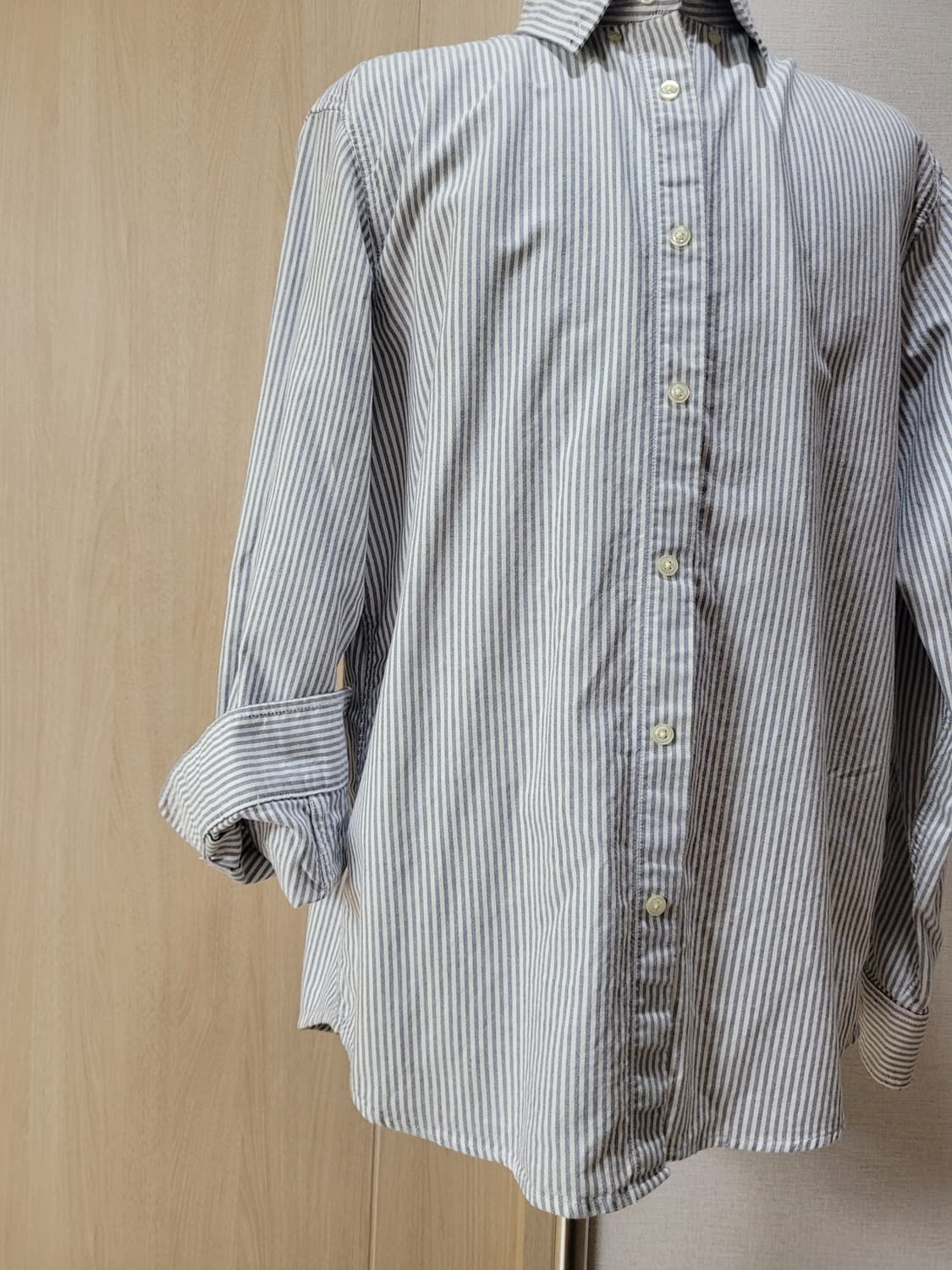 스파오 SPAO 남자 옥스포드 셔츠 XL 라이트그레이 상품이미지3