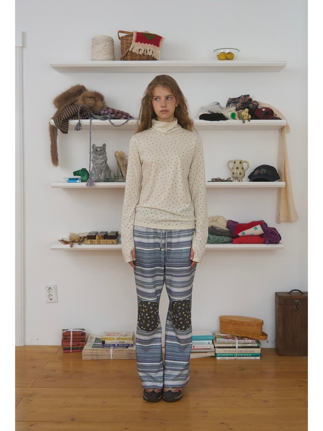 펀프롬펀 패치 스트라이프 밴딩 팬츠 상품이미지5