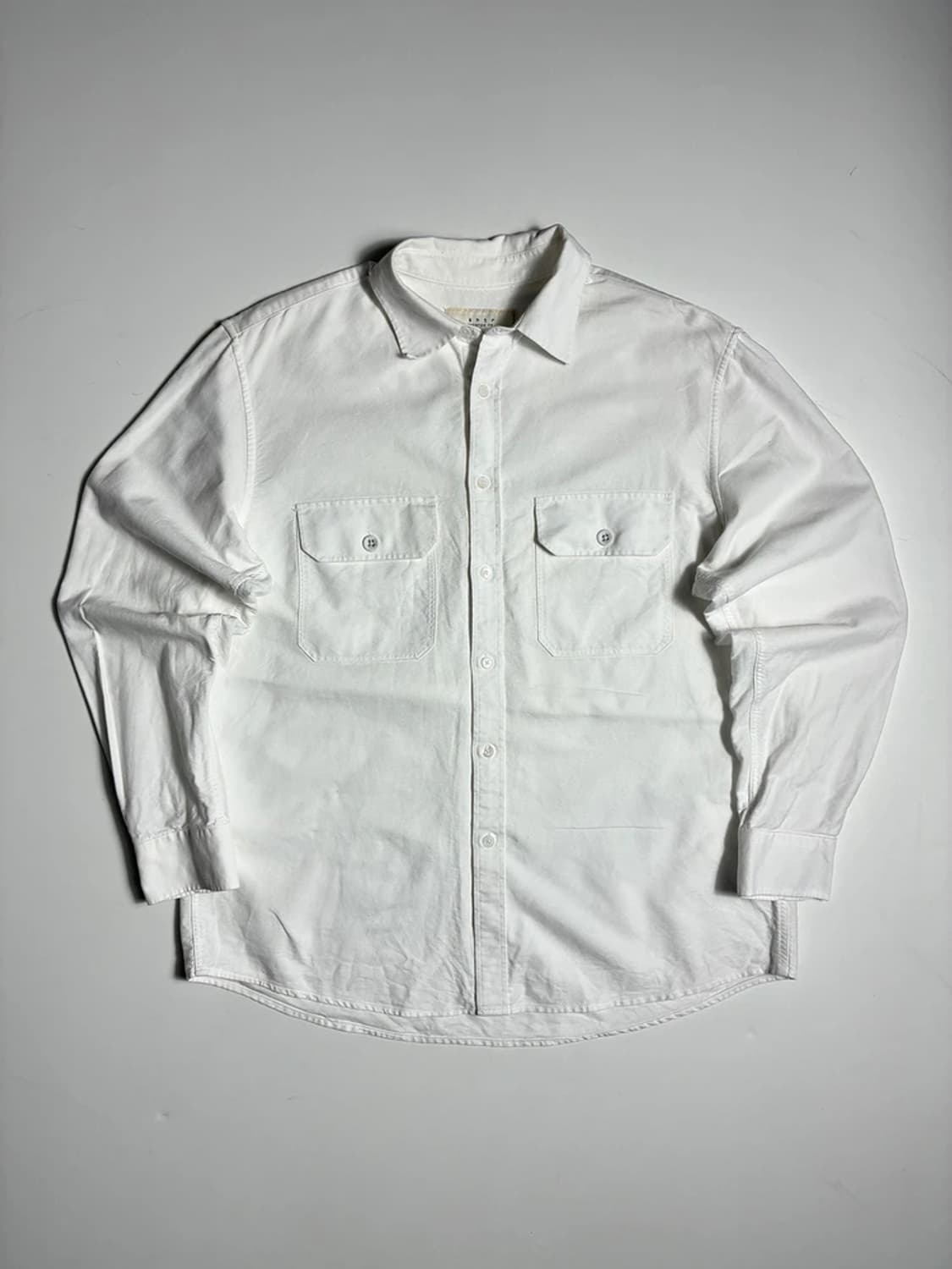 셔터 SHIRTER 화이트 워크 코튼 셔츠 R1702 상품이미지1