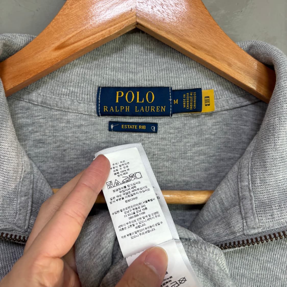 폴로 랄프로렌 니트 반집업 그레이 상품이미지4