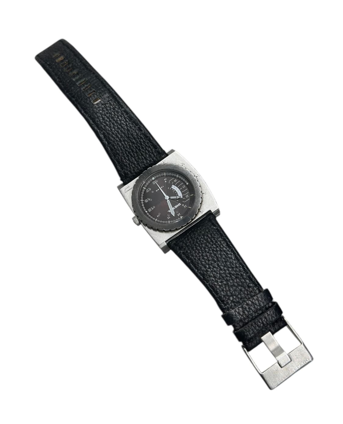 디젤 실버 스퀘어 레더 시계 상품이미지3