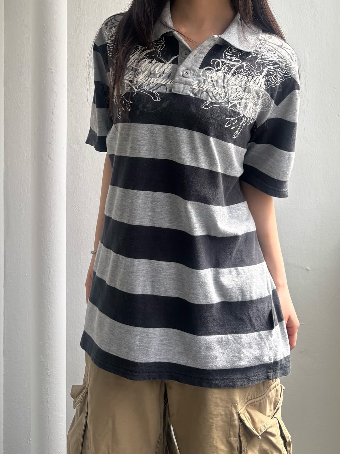 Majah flavah Graphic Stripe Top 상품이미지6