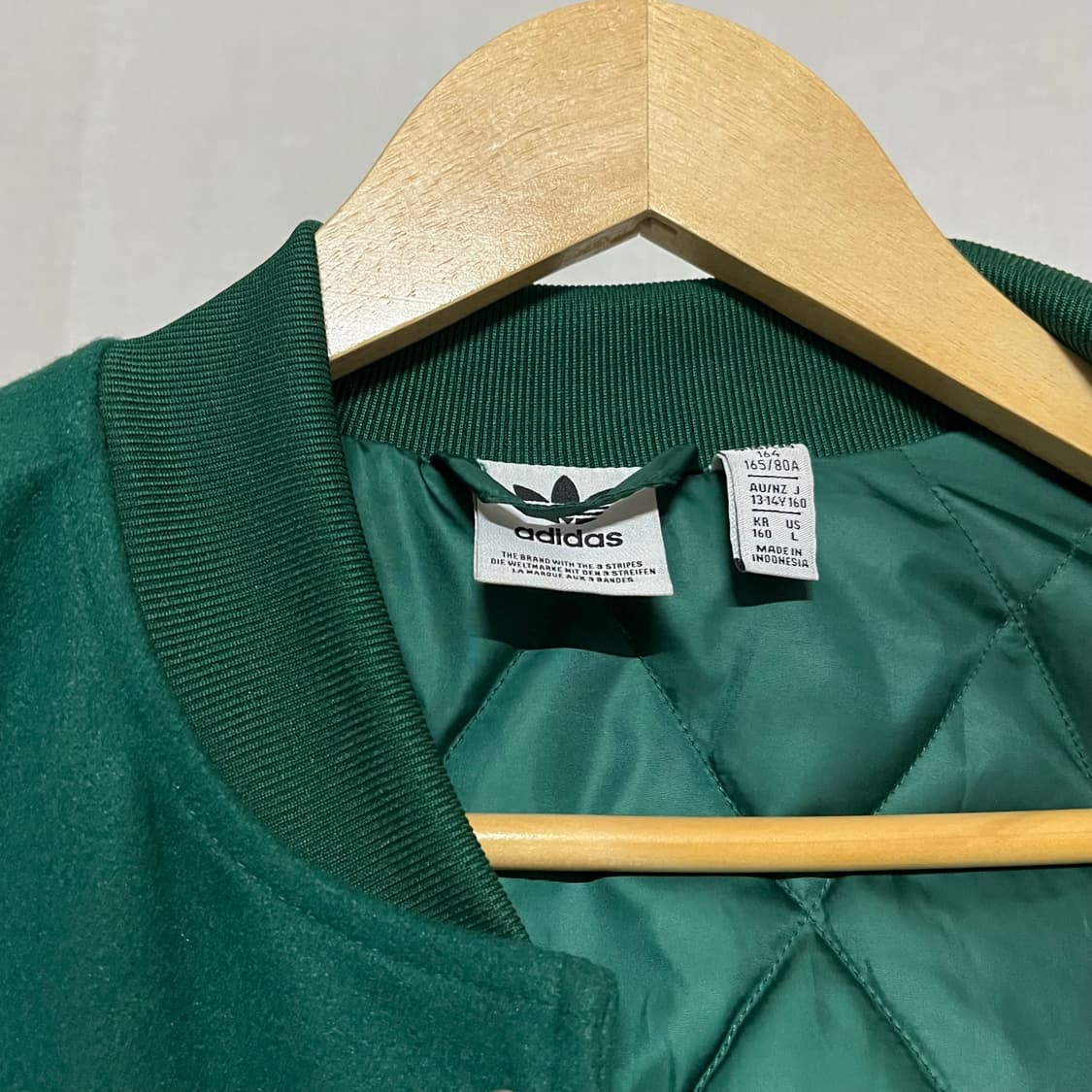 아디다스 그린/아이보리 바시티 자켓 L 상품이미지3