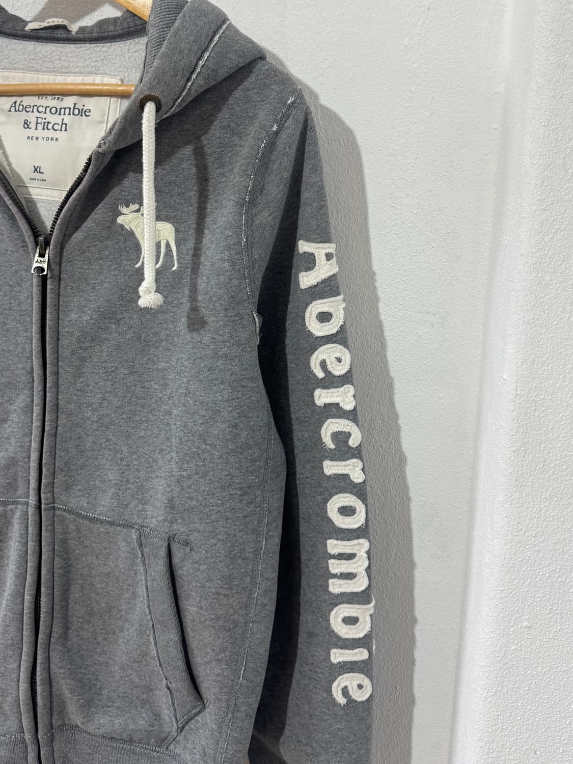 아베크롬비 순록 후드집업 그레이 상품이미지3