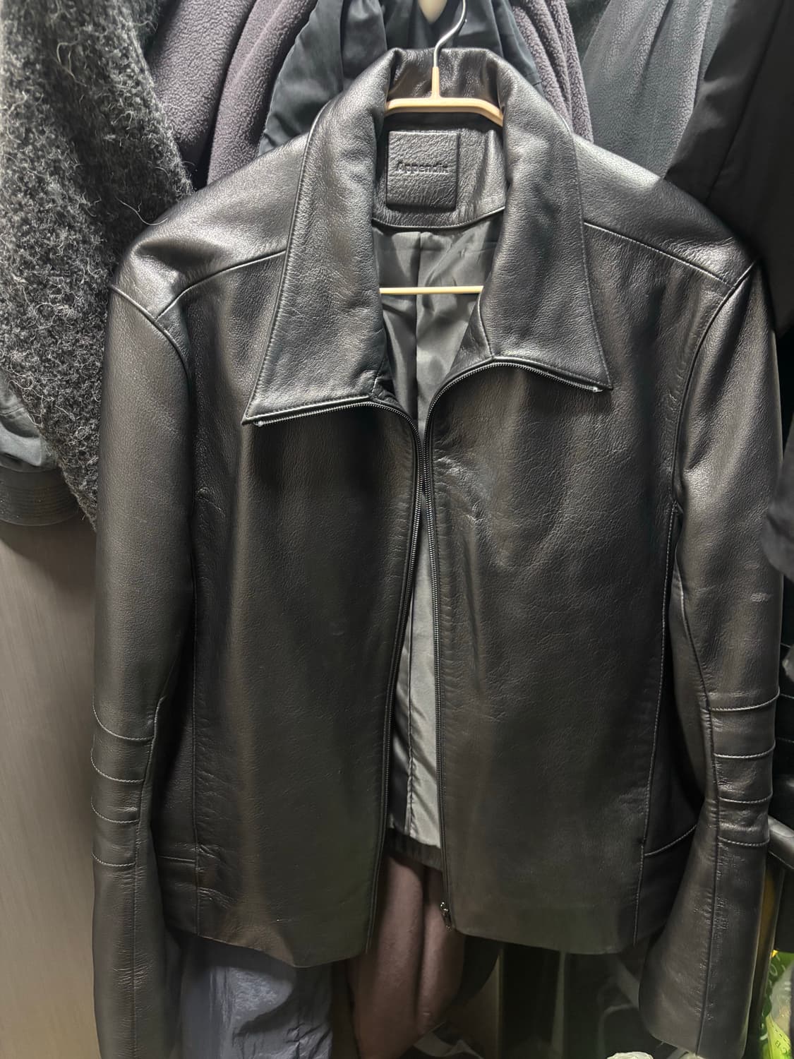 Mudule appendix leather jacket 블랙 3사이즈 상품이미지3