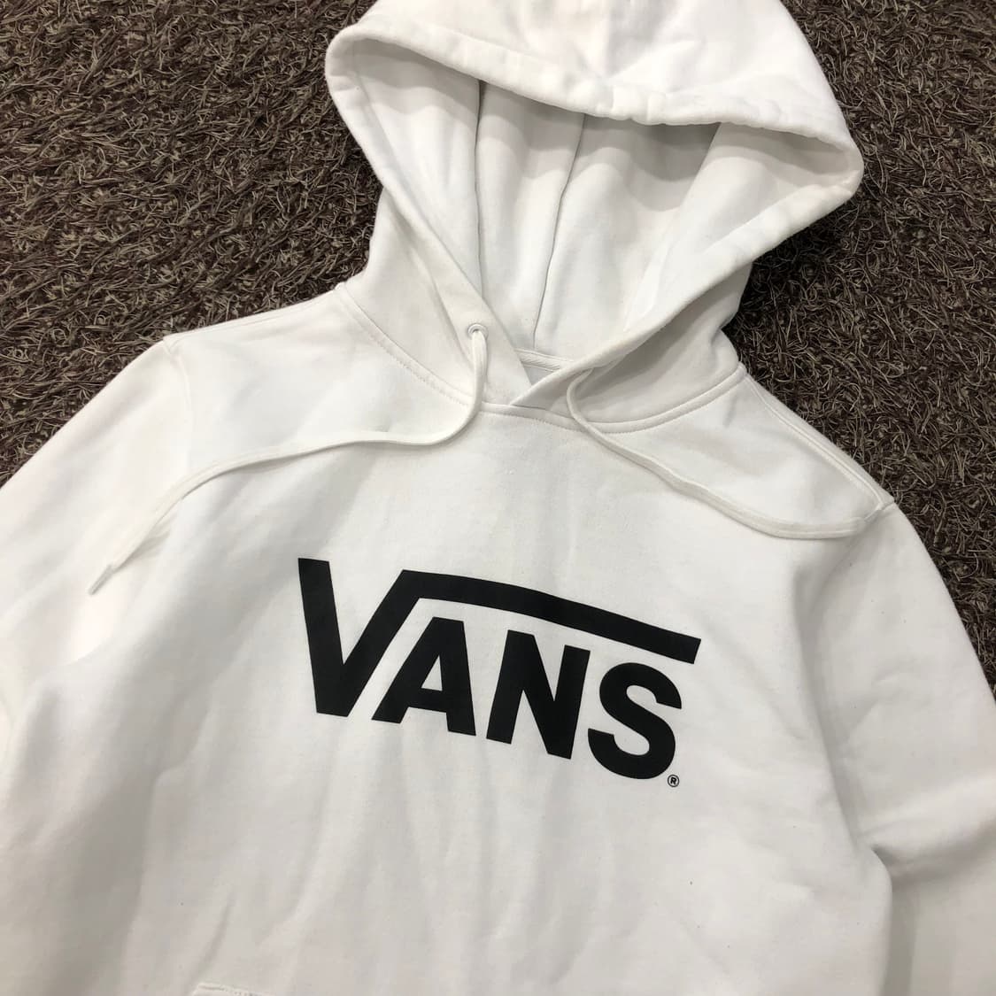 S 반스 로고 화이트 후드티 상품이미지2