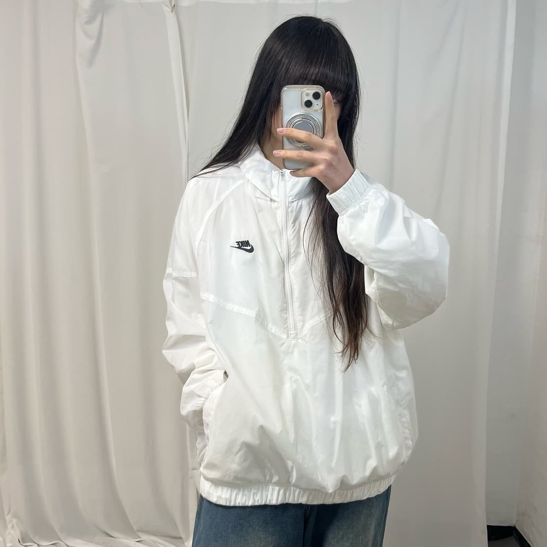 Nike White Anorak Windbreaker 상품이미지1