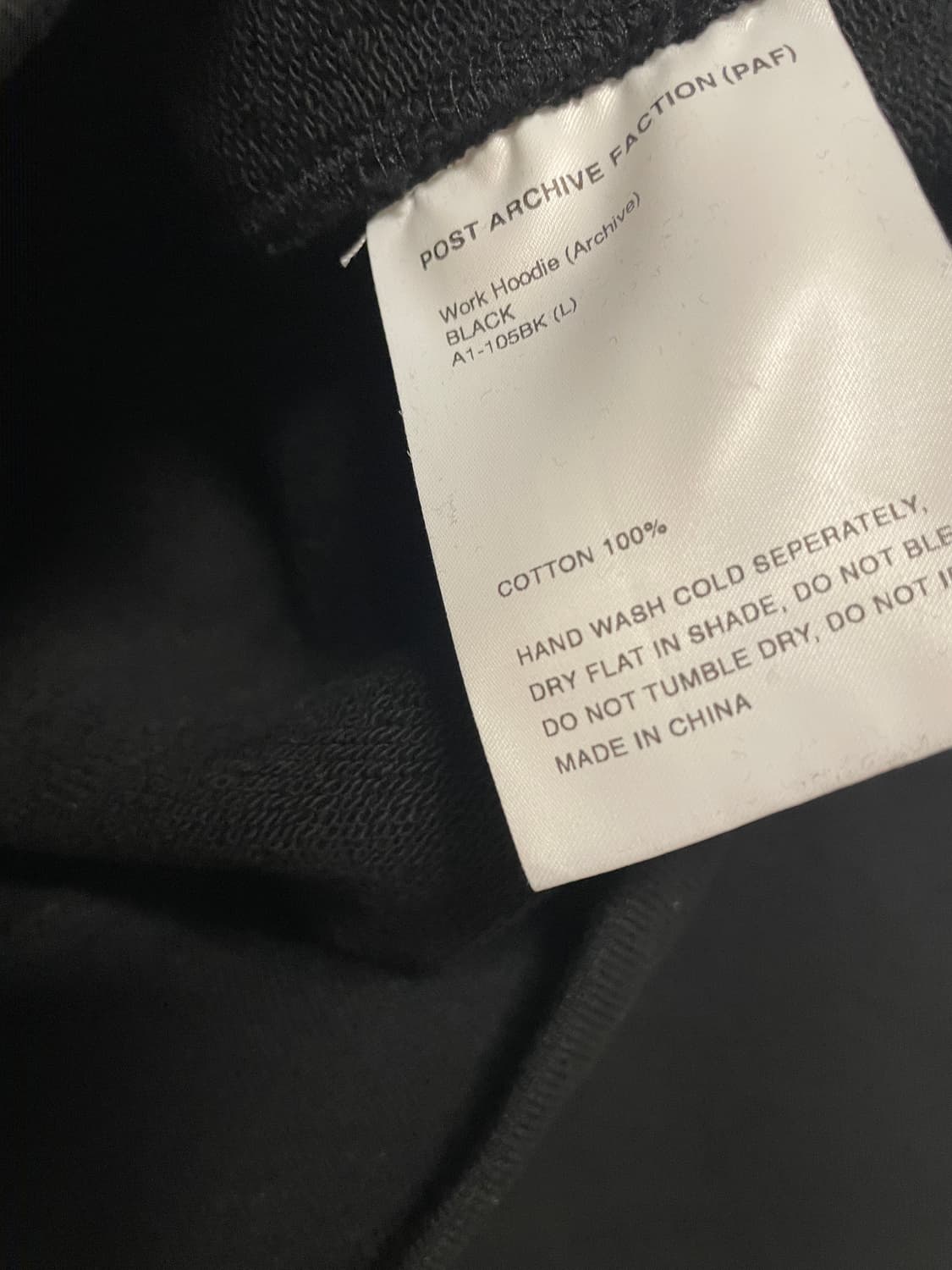 [L] paf work hoodie 아카이브 워크 후디 상품이미지5