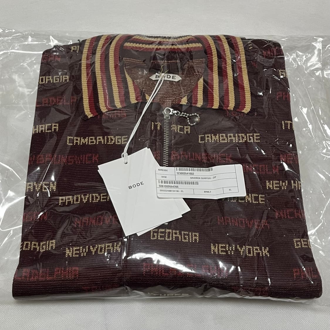 [XL]보디 BODE Gridiron Quarter 집업 니트 상품이미지5