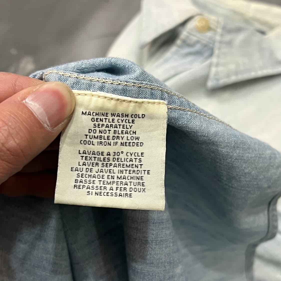  데님앤서플라이 워싱 데님 셔츠 y14469 상품이미지8