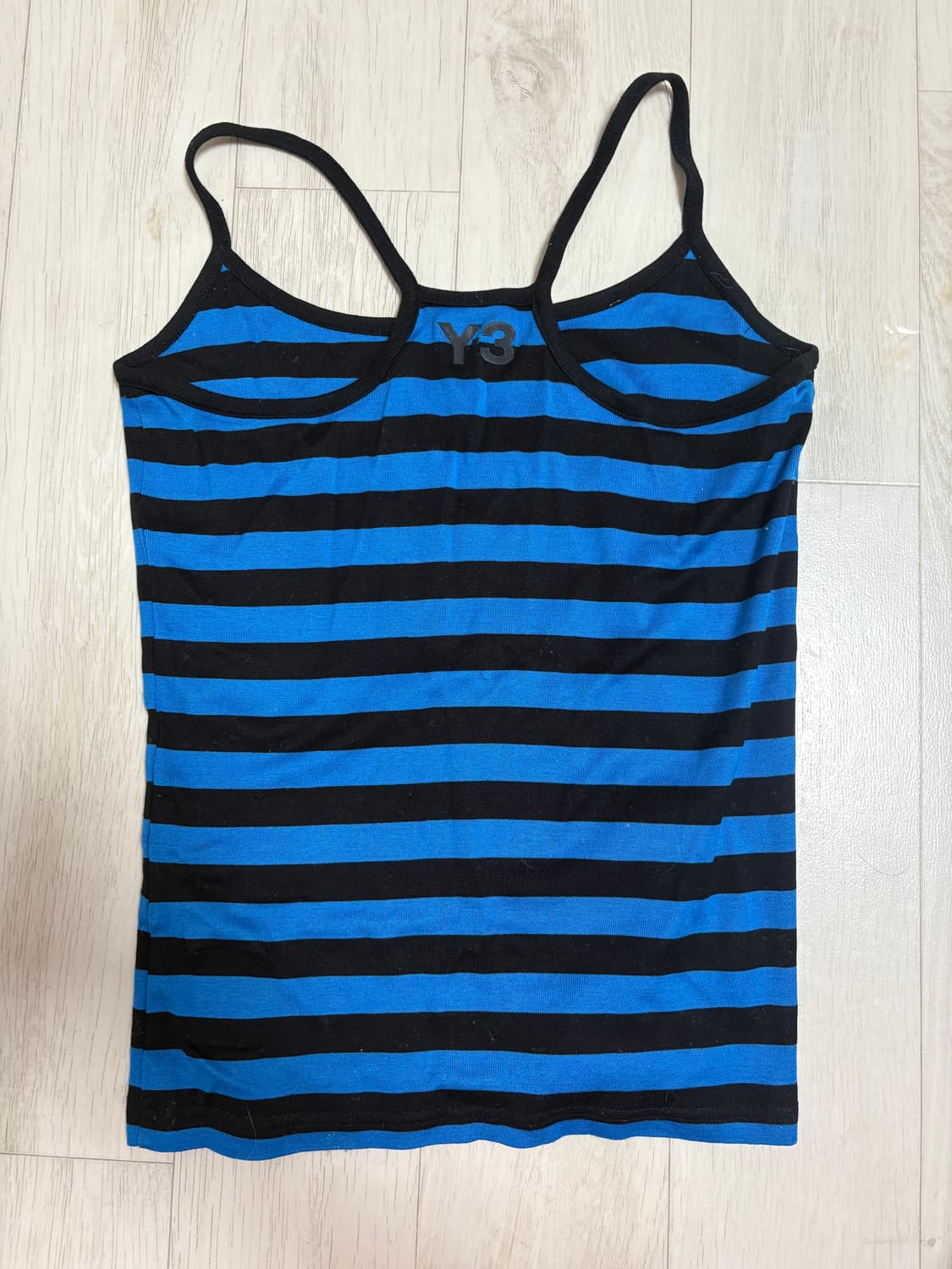 Y-3 요지야마모토 스트라이프 블루블랙 나시 상품이미지1