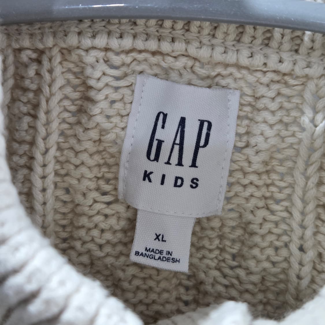 갭 키즈 풀오버 하프버튼 피셔맨 니트 XL 상품이미지2