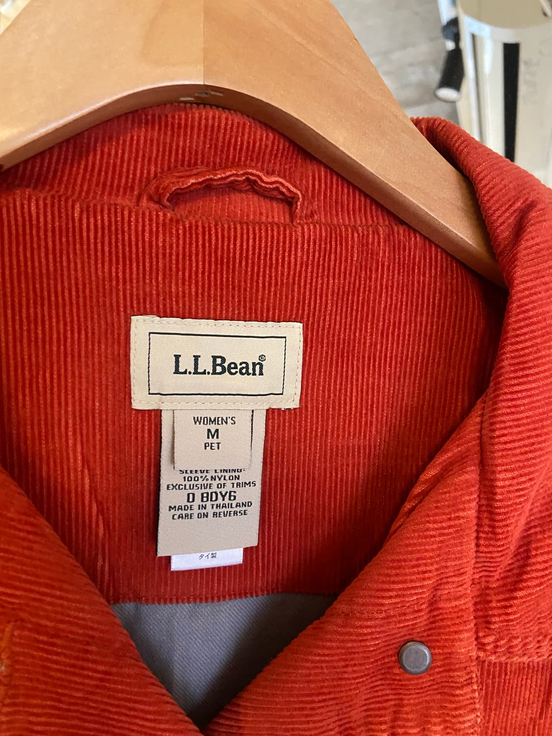 LLBean 엘엘빈 코듀로이 자켓 오렌지 상품이미지3