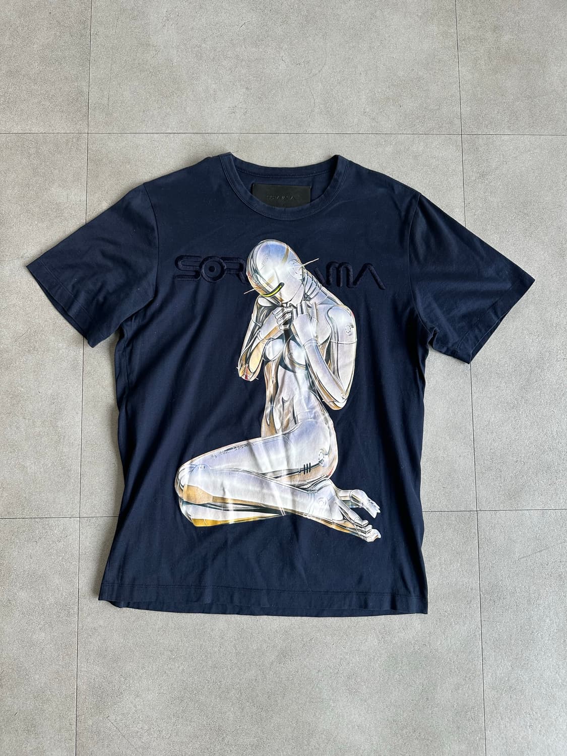 준지 x 소라야마 네이비 그래픽 반팔 티셔츠 상품이미지3